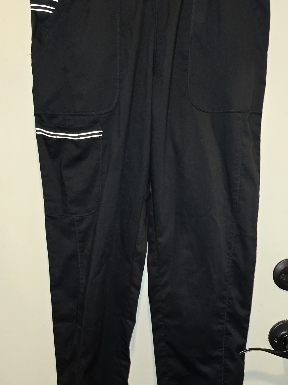 Revolution Black Track Joggers with White Trim